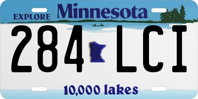 MN license plate 284LCI