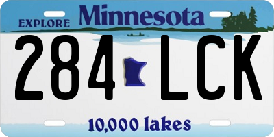 MN license plate 284LCK