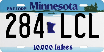 MN license plate 284LCL