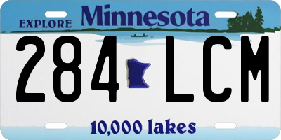 MN license plate 284LCM