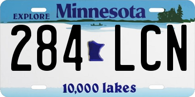 MN license plate 284LCN