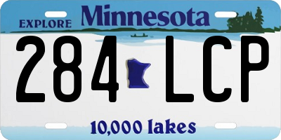 MN license plate 284LCP