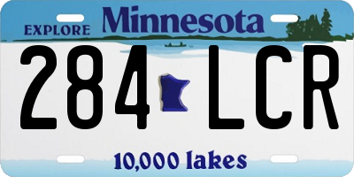 MN license plate 284LCR