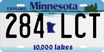 MN license plate 284LCT
