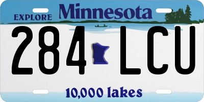 MN license plate 284LCU