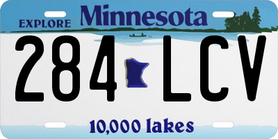 MN license plate 284LCV