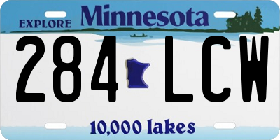 MN license plate 284LCW