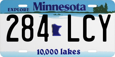 MN license plate 284LCY
