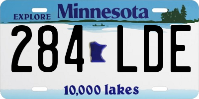 MN license plate 284LDE