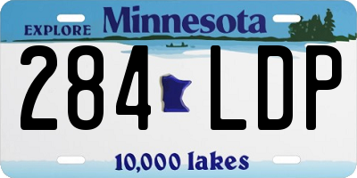 MN license plate 284LDP