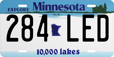 MN license plate 284LED