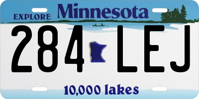 MN license plate 284LEJ