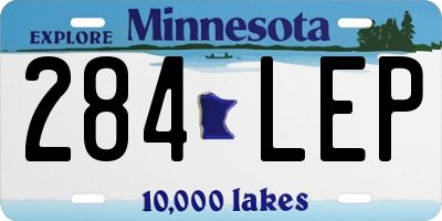 MN license plate 284LEP