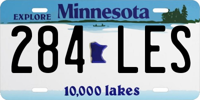 MN license plate 284LES