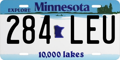 MN license plate 284LEU