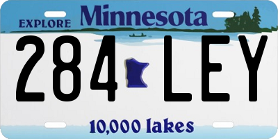 MN license plate 284LEY