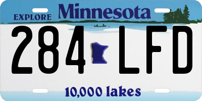 MN license plate 284LFD
