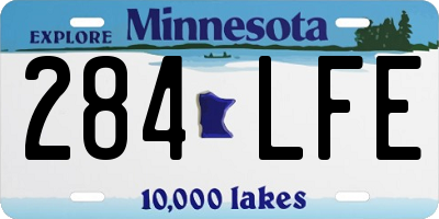 MN license plate 284LFE