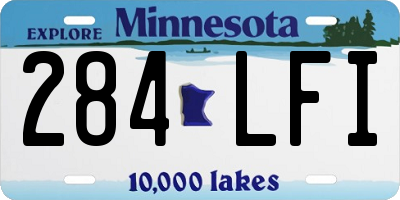 MN license plate 284LFI