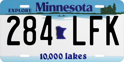 MN license plate 284LFK