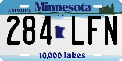 MN license plate 284LFN