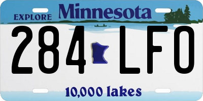 MN license plate 284LFO