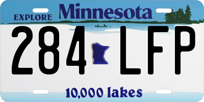 MN license plate 284LFP