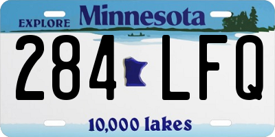 MN license plate 284LFQ