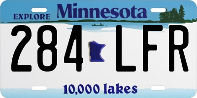 MN license plate 284LFR