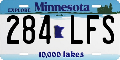 MN license plate 284LFS