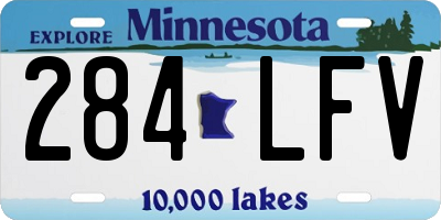 MN license plate 284LFV