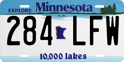 MN license plate 284LFW