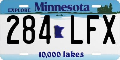 MN license plate 284LFX
