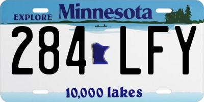 MN license plate 284LFY