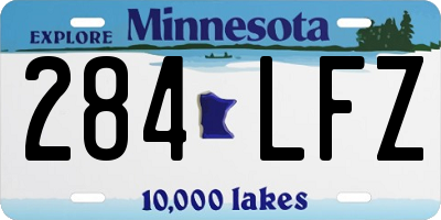 MN license plate 284LFZ