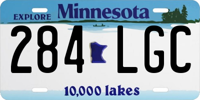 MN license plate 284LGC