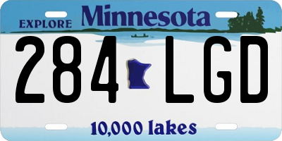 MN license plate 284LGD