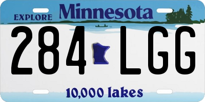 MN license plate 284LGG