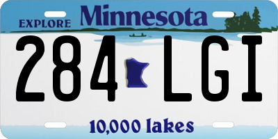 MN license plate 284LGI