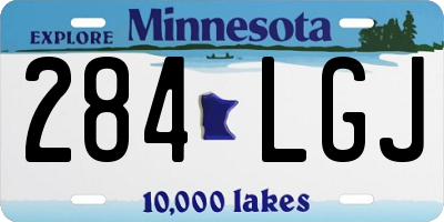 MN license plate 284LGJ
