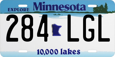 MN license plate 284LGL