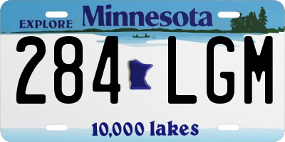 MN license plate 284LGM