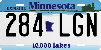 MN license plate 284LGN