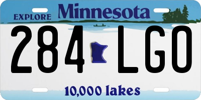 MN license plate 284LGO