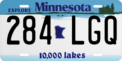MN license plate 284LGQ