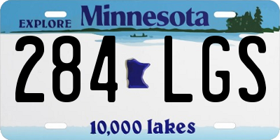 MN license plate 284LGS