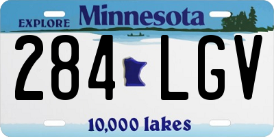 MN license plate 284LGV
