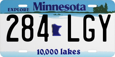MN license plate 284LGY