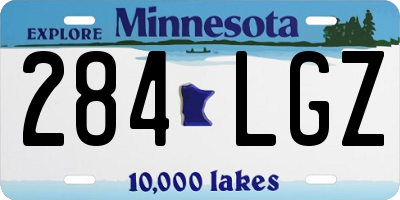 MN license plate 284LGZ