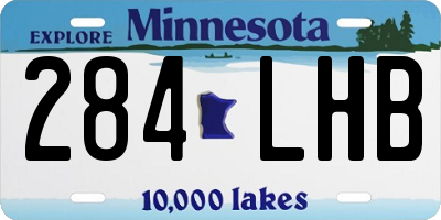 MN license plate 284LHB